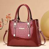 Weiyinxing Minister Female Bag] Autumn And Winter Female Bag 2024 Temperament Handbag Large Capacity Crocodile Grain Women's Bag One-Shoulder Cross-Body Bag