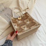 Weiyinxing Bear Lunch Box Bento Bag 2024 Summer New Fashion Out Bag Ins One Shoulder Bag