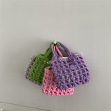 Weiyinxing Handbags For Women, Hand-Woven Buns, Mother Bags, Cute Pendant, Holiday Style, Leisure, Hand-Hollowed-Out Women's Bags.
