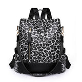 Weiyinxing Women's Autumn And Winter New Large-Capacity Lady's Anti-Theft Backpack Leopard Print Korean Version Fashion Leisure Backpack