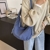 Weiyinxing Style Leisure Canvas Bag Slant Bag Female College Student Commuter Large Capacity Dumpling Bag