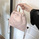 Weiyinxing Women's Bag 2024 New Trend Brand Korean Minority Fashion Double-Shoulder Bag Diamond Hand Chain Small Fragrant Wind Bag