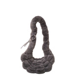 Weiyinxing Version Kosong Niujiao Plush Fold Cloud Bag Autumn And Winter New One-Shoulder Bag Women's Fashionable Plush Bag
