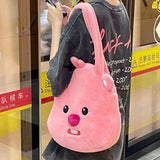Weiyinxing Red Book With Cute Little Beaver Loopy Commuter Bag 2024 New Plush Single Shoulder Bag Handbag