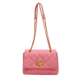 Weiyinxing Bag Girl 2024 New Texture Checkered Embroidery Handbag Fashion Chain Satchel
