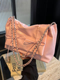 Weiyinxing Version Pleated Bowknot Bag Women's 2024 New Fashion Chain Tott Bag A Large-Capacity Commuter Bag