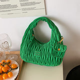 Weiyinxing New 2024 Korean Versatile Ins Handbag Is Popular With A Single Shoulder Pleated Underarm Bag