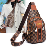 Weiyinxing Style Bust Bag Korean Version Fashion Printed Chest Backpack Travel Backpack Lady Satchel