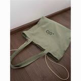 Weiyinxing In The Morning To Work Canvas Bag One-Shoulder Commuter Bag 2024 Spring And Summer Simple Korean Large-Capacity Tote Bag Girl