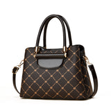 Weiyinxing Chen Female Bag] Bright Leather Stone Grain Bucket Bag 2024 New Handbag Large Capacity Women's Shoulder Bag
