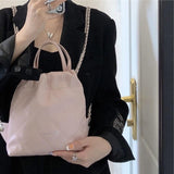 Weiyinxing Women's Bag 2024 New Trend Brand Korean Minority Fashion Double-Shoulder Bag Diamond Hand Chain Small Fragrant Wind Bag