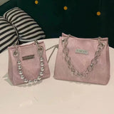 Weiyinxing New Style Of Original High-Level Sense, A Small Number Of Cowboy Chains, A Small Square Bag, A Hot Girl Pink Mini Handheld Shoulder Bag