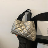 Weiyinxing Cotton Suit Handbag Girl 2024 New Summer Fashion Leisure Diamond Handbag Commuter Tote Bag