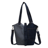 Weiyinxing New Denim, Vegetable Basket, Bucket Bag, Simple Leisure Color Pocket, Handbag, Handbag, Casual Cloth