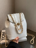 Weiyinxing Lady's Shoulder Bag French Niche Texture Schoolbag 2024 New Small Fragrant Style Fashion Chain Backpack