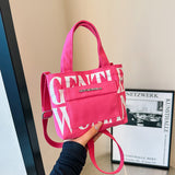 Weiyinxing Mini Small Canvas Bag Female 2024 New Simple Handbag Fashion One-Shoulder Cross-Body Bag