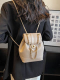 Weiyinxing Lady's Shoulder Bag French Niche Texture Schoolbag 2024 New Small Fragrant Style Fashion Chain Backpack