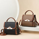 Weiyinxing Women's Bag 2024 New Tide Spring And Summer Personality Contrast Color Korean Version Ins Web Celebrity One Shoulder Cross-Arm Hand Carrying Small Square Bag