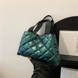 Weiyinxing Cotton Suit Handbag Girl 2024 New Summer Fashion Leisure Diamond Handbag Commuter Tote Bag