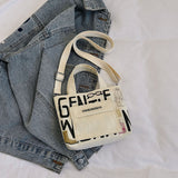 Weiyinxing Gentlewoman Niche Design Canvas Bag 2024 New Color Letter Single Shoulder Cross-Body Bag
