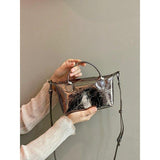 Weiyinxing Women's Bag New 2024 Cracked Dumplings High-Grade One-Shoulder Minority Silver Handbag