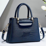 Weiyinxing Chen Female Bag] Bright Leather Stone Grain Bucket Bag 2024 New Handbag Large Capacity Women's Shoulder Bag