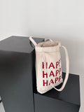 Weiyinxing Bag Women's Single Shoulder Handbag Small Fresh Bag Female Alphabet Printed Portable Female Bag Leisure Simple Student Bag