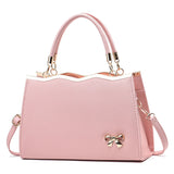 Weiyinxing New Fashion Bow Bride Bag Simple Lady Temperament Handbag Large Capacity One-Shoulder Cross-Body Bag Tide