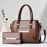Weiyinxing [Women's Bag] Casual One-Shoulder Women's Bag 2024 New Large Capacity Child Mother Bag Bright Leather Fashion Handbag