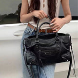 Weiyinxing Rivet Locomotive Bag ABG Spice Girl Bag High Capacity One-Shoulder Oblique Handbag