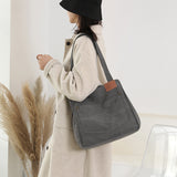 Weiyinxing Large Capacity Canvas Bag Single Shoulder Bag Women's 2024 Autumn And Winter New Student Bag Simple Versatile Canvas Bag