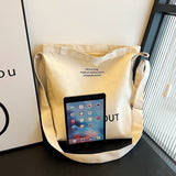 Weiyinxing Korean Version Of Ins Literary Canvas Retro Satchel Male And Female Handbag Commuter Bag Student Shoulder Bag