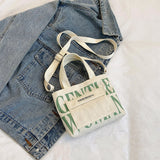 Weiyinxing Mini Small Canvas Bag Female 2024 New Simple Handbag Fashion One-Shoulder Cross-Body Bag