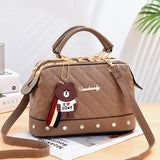 Weiyinxing Female 2024 Autumn And Winter Handbag Korean Version Of Fashion Atmosphere Steel Clip Ling Ge Pillow Bag One-Shoulder Cross-Body Bag