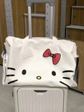 Weiyinxing Cartoon Cute Big Bag One-Shoulder Bow Hello Kitty Handheld Fitness Bag Slanted Travel Bag