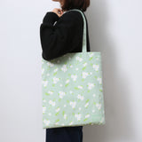 Weiyinxing Canvas Bag Female Cloth Art Large Hand-Held Korean Version Students' Class Schoolbag One-Shoulder Handbag Shopping Bag