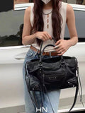 Weiyinxing Rivet Locomotive Bag ABG Spice Girl Bag High Capacity One-Shoulder Oblique Handbag