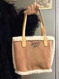 Weiyinxing New Lamb Bag Winter New Vintage Todd Bag Fashionable One-Shoulder Handbag