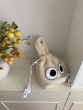 Weiyinxing Women Korean Version Of The East Gate Hot Hairy Bucket Bag Handbag Big Eyes Lovely Autumn And Winter Women's Bag Tide