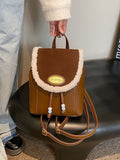 Weiyinxing Little Red Book 2024 Autumn And Winter Plush Double Shoulder Handbag Girl