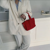 Weiyinxing Style Bag Female Han Dai Same Letter Printed Canvas Handbag Bento Bag Simple Leisure Portable Tote Bag