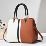 Weiyinxing [Women's Bag] Autumn 2024 New Fashion Contrast Color Handbag Large Capacity Commuter One-Shoulder Cross-Body Bag Tide