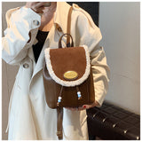 Weiyinxing Little Red Book 2024 Autumn And Winter Plush Double Shoulder Handbag Girl