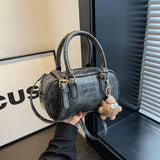Weiyinxing Retro Handbag Bag Female 2024 New Autumn And Winter Fashion Bowling Bag Versatile One-Shoulder Cross-Body Bag