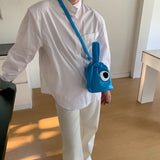 Weiyinxing Spring Style Women's Bucket Korean Version Pu Bucket Handbag Big Eyes Lovely One-Shoulder Straddling Women's Bag