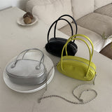 Weiyinxing Bag Women's Bag Minority One-Shoulder Chain Oval Bag Simple Spring And Summer Handbag Advanced Fashion Mobile Bag