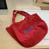 Weiyinxing Women's One-Shoulder Canvas Bag, Printed Large-Capacity Tot Bag, Simple Portable Commuter Bag, Leisure Handbag