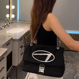 Weiyinxing New Single-Shoulder Large-Capacity Nylon Chain Stray Bag Oblique Cross Handbag Advanced Sense Commissary Tote Bag