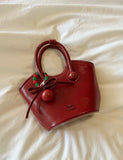 Weiyinxing & KITE Leather Cherry Love Portable Toy Bag Women's 2024 New Single Shoulder Cross-Slung Bag