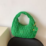 Weiyinxing New 2024 Korean Versatile Ins Handbag Is Popular With A Single Shoulder Pleated Underarm Bag